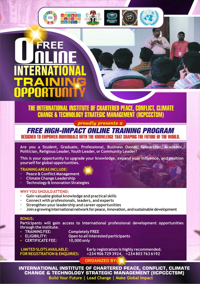Free Online International Training Certificate - IICPCCCTSM